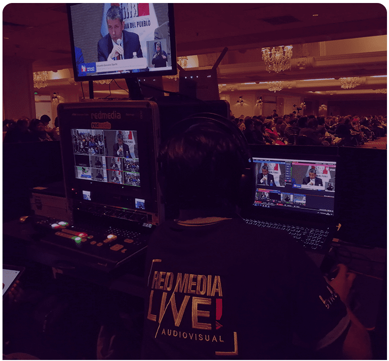 Circuito cerrado de TV y streaming profesional para congreso corporativo