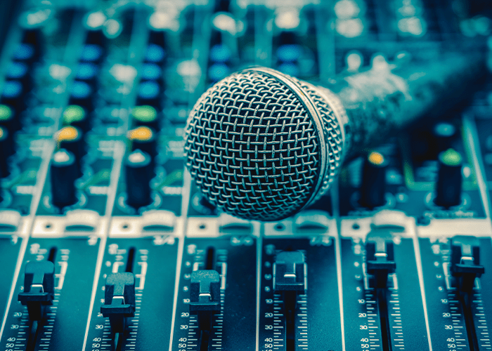 Consola de sonido profesional para eventos